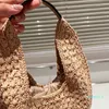 Straw Half Moon Underarm Bags Shoulder Bag Crescent Handbags Shopping Women Handbag purse Laffia Woven Grass Plain Messenger Adjustable straps