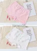 Panties LJMOFA 2pcs Girls Pink Stripes Briefs Cotton Underwear for Teenage Kids Breathable Soft Cartoon Underpants Florals Boxers B157 x0802