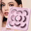 5 par DD Curl Faux Mink Eyelashes False Eyelash Crisscross Eye Lash Extensions Mjuk återanvändbar grymhet gratis smink