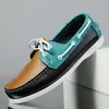 Dress Shoes Men Office Genuine Leather Fashion Laceup Formal Moccasins Italian Male Driving Black Plus Size 230801