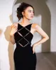 Basic Casual Dresses Tailor shop small black sexy women's light luxury dress semi formal dress princess dress black velvet T-shirt long dress 230802