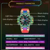 Wristwatches Men Watch Digital Dazzling Alloy Material Waterproof Shockproof Cold Light Display For Relogio Masculino