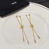 Designer Dangle Earrings Women Long Tassels Chandelier Earings Letter Gold Jewelry Luxury Stud Charm Earring Studs Lady Hoop Earing 238025C