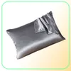 Pure Color Silk Pillow Cases Mulberry Pillow fodral utan dragkedja för hår och hud Hypoallergena sängkläder leveranser 48x74cm3658242