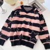 Women's Sweaters BabyStudios Three Kinds Of Tees In Autumn And Winter Stars Stripe Design Imitation Clothing Detachable Top Female