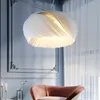 Pendant Lamps Moden Puffy Angel RIng Circle Louvers Creative Postmodern Style Warm Light Pendent Chandeliers Ins Minimalist Design Lamp