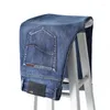 جينز جينز سولي الأعمال غير رسمية مستقيمة الموضة الكلاسيكية الكلاسيكية العمل الأزرق سراويل سراويل الذكور العلامة التجارية