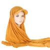 Hijab instantané avec casquette de Base Hijab châles bandanas Turban pour femmes bandeau de sport chapeau Foulard Femme musulman châles Bonnet