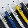 Gift Tool Pen 6 in 1 Multitool Tech Tool Pens with Ruler, Screwdriver, Levelgauge, Ballpoint Pen and Pen Refills, Creative Gifts for Men