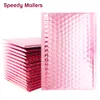 wholesale Borse oro / oro rosa / laser Argento / rosso scuro / viola / rosso rosa foglio di alluminio Bubble Mailer CD / buste imbottite per imballaggio di ciglia