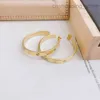 Популярные дизайнерские серьги Love Love Diamond Fashion Circle Ear Premium 18k Gold