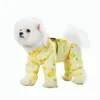 Chien vêtements fruits impression imperméable vêtements pour animaux de compagnie mignon quatre pieds chiens vêtements chat petit imperméable toutes saisons mode Yorkshire