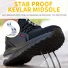 Buty buty robocze puste oddychające stalowe palce lekkie bezpieczeństwo przeciw śliskie dla mężczyzn dla mężczyzn Mężczyzna Sneaker 230801