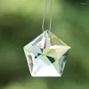 Lampadario di cristallo 30MM lucido trasparente prisma sfaccettato vetro pentagramma stelle lampada a sospensione ciondola streamer acchiappasogni decorazioni appese