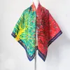 Sjaals Aangekomen Elegante Oversized Sjaal 51in Vrouwen Zijden Sjaal Boom Ontwerp Stola Lady Wrap Bandana Hijab Femme Aanwezig