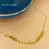 Strands Strings VITICEN Real 18k Gold Phoenix Necklace Women Au750 Jewelry Gift For Wife And Girlfriend In Fashion Classic Clavicle 230801