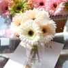 Flores decorativas 23 cm Gerbera Artificial 5 Pçs/lote Decoração de Flores Falsas Sala de Estar Flores Bouquet Decoração de Jardim Ao Ar Livre