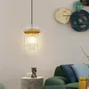 Lampade a sospensione Striscia di cristallo nordico Luci in alluminio Camera da letto Studio di lusso moderno Soggiorno Sala da pranzo Lustro dorato