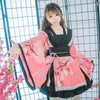 Ubrania etniczne Vintage Ulepszone kobiety Cosplay Anime Costume Elegancka bawełniana kobieta Yukata sukienka japońska tradycyjna dziewczyna kimono Boże Narodzenie