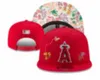 Mode anges une lettre casquette Gorras Planas Hip Hop Snapback Baseball Sport de plein air Hiphop réglable chapeau rouge H19-8.2