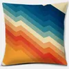 Kissen/Dekorativer Retro-Regenbogen-geometrischer Farbserienbezug, Geschenk, Heimbüro-Dekoration, Schlafzimmer, Sofa, Auto, Kissenbezug R230727