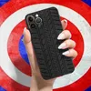 Cas de téléphone portable Roue Pneu Tread Stripe Noir Pour iPhone 13 12 11 Pro Max Mini X XR XS Max SE 5 5s 6 6S 7 8 Plus Étui de téléphone Carcasa Coque noire L230731