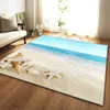 Carpets 3D Seaside Beach Carpet for Living Room Anti-slip Bedroom Bedside Sofa Bathroom Table Area Rug Soft Floor Mat Home Decoration R230802