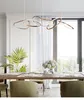 Hängslampor nordiska restaurang ljus ring ljuskrona kontor bar kreativ personlighet cirkel hängande lampa matsal fixtur guld