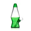 Encantador Bong de vidrio para cachimba con lámpara de 6,1 pulgadas con boquilla verde y vástago descendente difuso - Articulación hembra de 10 mm