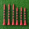 Golf-Tees, professionelle Bambus-Golf-Tees, 100er-Packung, 5 x stärker als Holz-Tee, rot, weiß, Übungsspielball für Irons Drivers Hybrids 230801