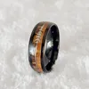 Cluster Rings Wholesale High Quality Western Wood Arrows Gents Men's Jewelry Fashion Black Tungsten Carbide Wedding For Men Male Boys