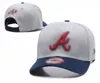 Moda marka Braves litera czapki baseballowe Kości Kości Snapback Hats Spring Cotton Cap Hip Hop for Men Men Summer H19-8.2