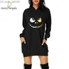 Erkek Hoodies Sweatshirts 4 Renkli Elbise Yeni Kadınlar Moda Noel Hoodie Bag Hip Cep Baskı Hoodie Moda Elbise Vestidos Invierno Mujer 2020 Sıradan Z230802