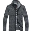 Herrtröjor Vintermännströja 2022 Autumn Coat Faux Fur Wool Sweater Jackets Män blixtnedslaget Stickat tjockt kappa varmt ständigt stickat Cardigan J230802