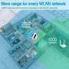 1-teiliger WLAN-Repeater – Verstärken Sie Ihr WLAN-Signal auf bis zu 2.640 m² und verbinden Sie bis zu 25 Geräte mit Verstärker mit großer Reichweite und Ethernet-Anschluss