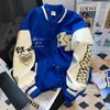 Mens Jackets American Vintage Klein Blue hip Hop Y2K loose men and women thin baseball clothes street racing jacket 3XL 230802