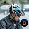 Capacetes de ciclismo ROCKBROS Capacete de bicicleta Luz LED recarregável Mountain Road Bike Sport Chapéu seguro para equipamentos masculinos 230801