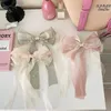 Cliff à cheveux en mousseline de soie femme Grande perle bowknot épingle à cheveux Barrettes Girls Couleur solide Clipt-coussin Accessoires Herwear Gift Headwear Gift