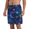 Men's Shorts Men Beach Short Quick-drying Swimming Trunk Galaxy Moon Starry Star Swimwear Swimsuit Bathing