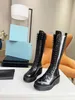 العلامة التجارية الفاخرة Martin Womens Knee Boots Platform Heel 6cm Lace Up Winter Tops Shoes Size 35-41