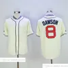 Vintage Movie Baseball Wears Jersey 10 Ron Santo 8 Andre Dawson 9 Javier Baez 1994 Maillots Rétro