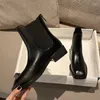 Bottes femmes Stretch équitation plat bout carré fermeture éclair Botines Mujer 2023 bande élastique chevalier Botte Femme rétro mi-mollet hiver Botas