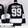 Movie Vintage Hockey 99 Wayne Gretzky Jerseys CCM Embroidery 33 Marty McSorley Jersey Purple Yellow White Black Men