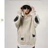 Felpe con cappuccio da uomo 2023 Autunno Inverno Coppie Moda Hip Hop Cappotto in maglione pesante in pile Retro American Loose Man