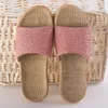 Sandalen Linnen Damesschoenen Kleuraanpassing Leisure Indoor Floor Summer Home Slippers Dames Open teen Flat 230801