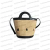 Borsa firmata Donna Borse a secchiello in paglia Borse casual Borsa da spiaggia Borsa da donna in tessuto Borsa a secchiello da donna Borsa a tracolla Borsa a tracolla Borsa per la spesa Stylisheendibags