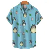 Chemises décontractées pour hommes canard impression 3d vêtements hommes mode à manches courtes plage garçons chemisier à boutonnage simple chemise hawaïenne