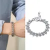 Link Armbänder 12,7mm Rock Kette Hand Für Männer Männlich Edelstahl Personalisierte Dreieck Nie Verblassen Punk Armband Party Schmuck