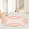 Tappeti Tappeti rotondi rosa nordico per soggiorno Decorazione domestica Tappeti camera da letto ragazza Decorazioni per la casa Tappetino per sedia Camera dei bambini Tappeto antiscivolo per salotto R230802