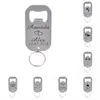 Other Event Party Supplies 50Pcs Personalized Engraved Stainless Steel Beer Bottle Openers Keychains Keyrings Wedding Decor Party Gift Favor 230802